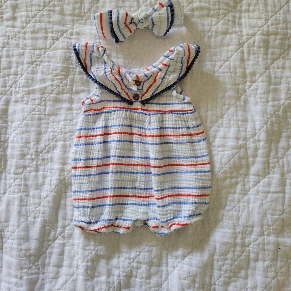 Emily & Oliver 4th Of July Baby Romper